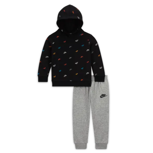 Nike Sportswear Club Printed Hoodie Set Baby 2-Piece Hoodie Set - Grey - Polyester