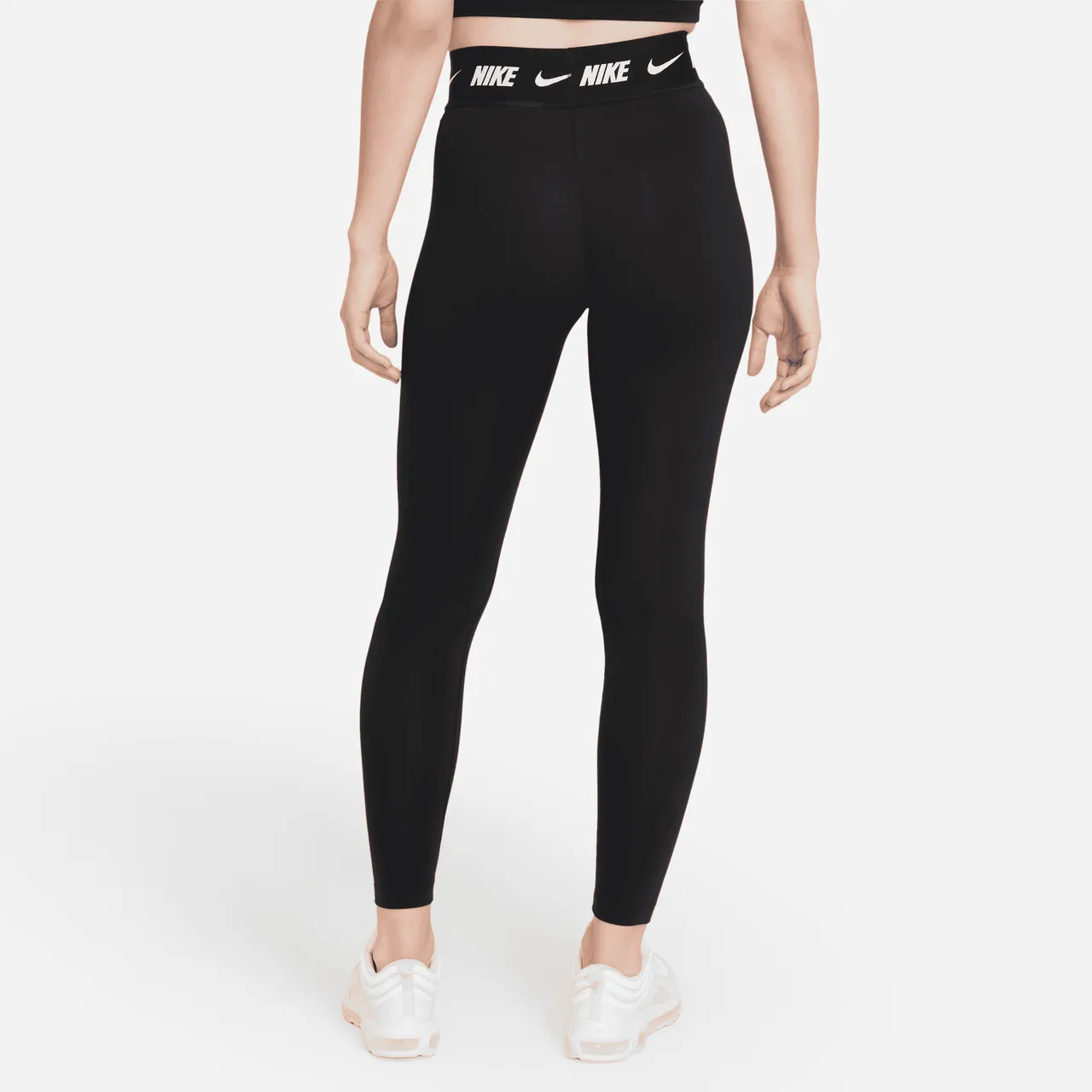 Nike Sportswear Club Women's High-Waisted Leggings - Black - Polyester