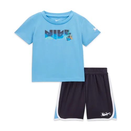 Nike Sportswear Coral Reef Mesh Shorts Set Baby 2-piece Set - Grey - Polyester