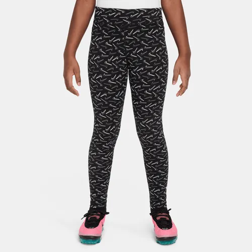 Nike Sportswear Essential Older Kids' (Girls') Mid-Rise Leggings - Black - Polyester