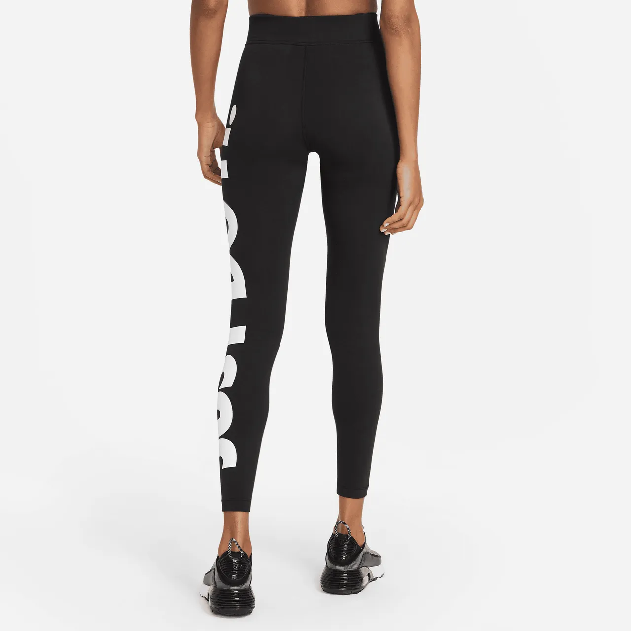 Nike Sportswear Essential Women's High-Waisted Graphic Leggings - Black - Polyester