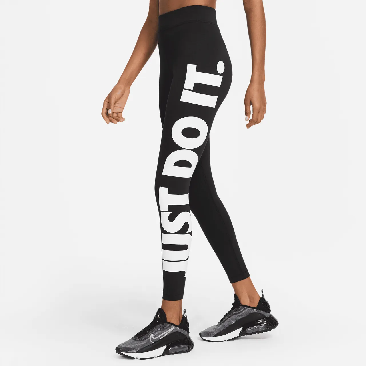 Nike Sportswear Essential Women's High-Waisted Graphic Leggings - Black - Polyester