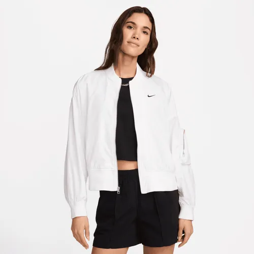 Nike Sportswear Essential Women's Oversized Bomber Jacket - White - Polyester