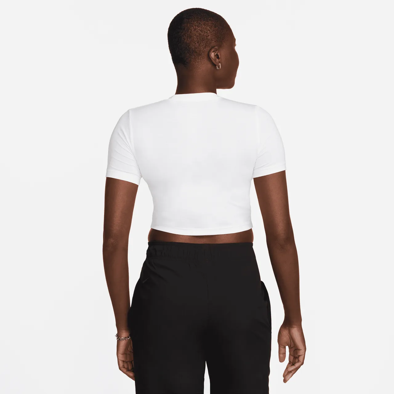 Nike Sportswear Essential Women's Slim Cropped T-Shirt - White - Polyester