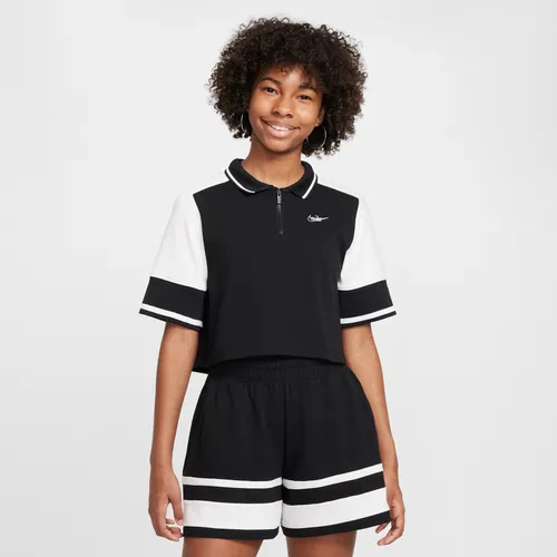 Nike Sportswear Girls' Crop Top - Black - Polyester