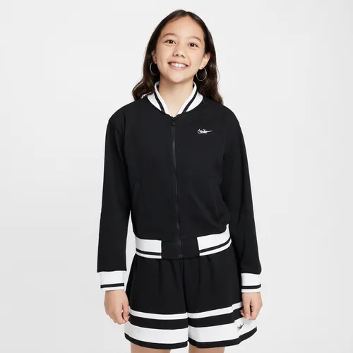 Nike Sportswear Girls' Jacket - Black - Cotton