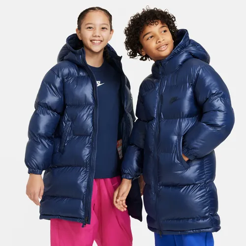 Nike Sportswear Heavyweight Synthetic Fill EasyOn Older Kids' Therma-FIT Repel Loose Hooded Parka - Blue