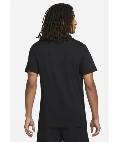 Nike Sportswear Hybrid Mens T Shirt in Black Cotton