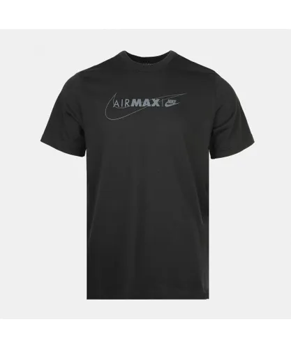 Nike Sportswear Mens Air Max Short Sleeve T Shirt, Black Cotton