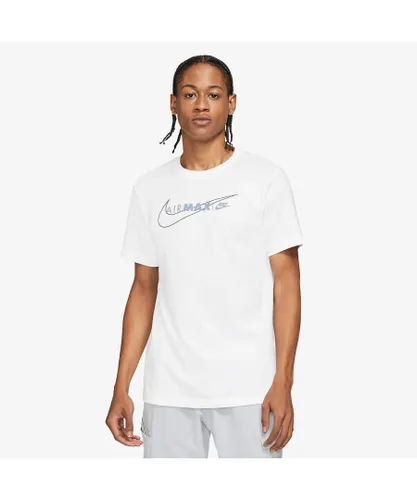 Nike Sportswear Mens Air Max Short Sleeve T Shirt, White Cotton