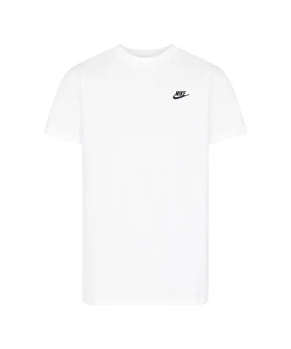 Nike Sportswear Mens Club T Shirt White Cotton
