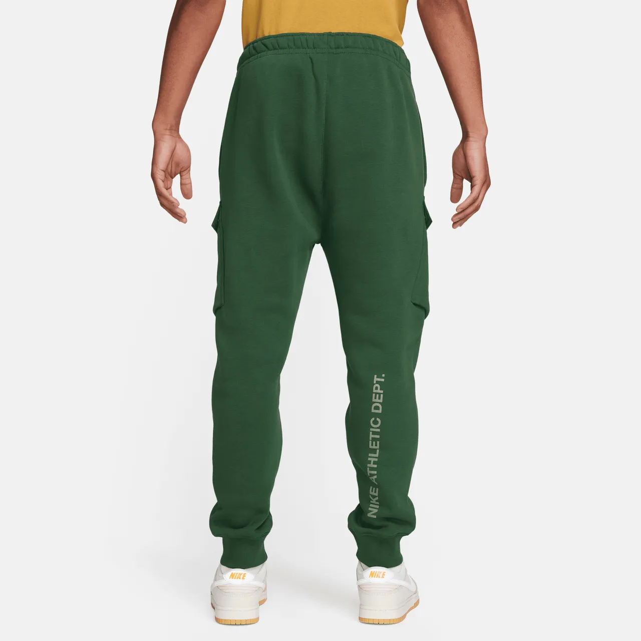Nike Sportswear Men's Fleece Cargo Trousers - Green - Cotton