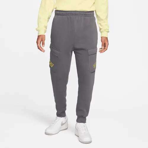Nike Sportswear Men's Fleece Cargo Trousers - Grey - Cotton