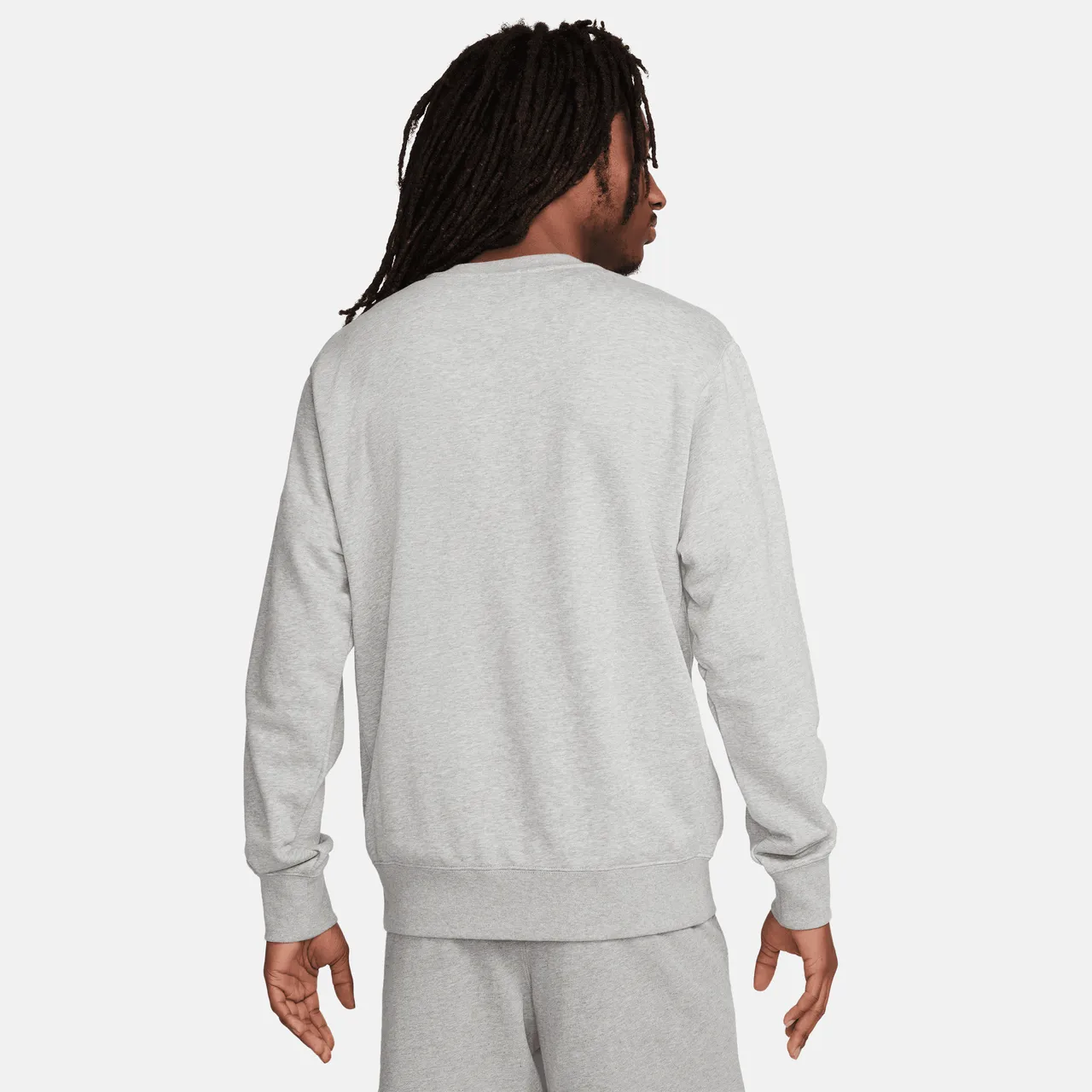 Nike Sportswear Men's French Terry Crew-Neck Sweatshirt - Grey - Polyester