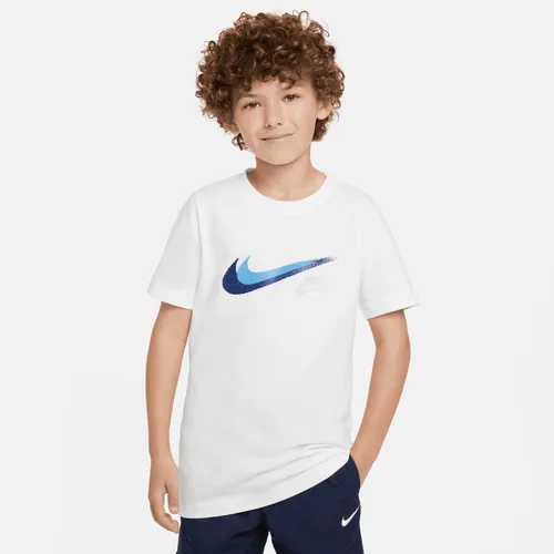 Nike Sportswear Older Kids' (Boys') Graphic T-Shirt - White - Cotton