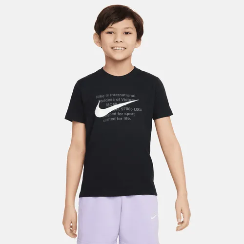 Nike Sportswear Older Kids' (Boys') T-Shirt - Black - Cotton