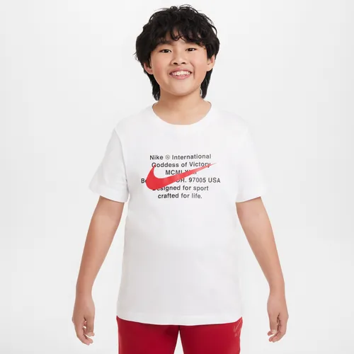 Nike Sportswear Older Kids' (Boys') T-Shirt - White - Cotton