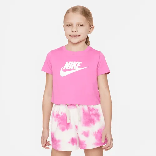 Nike Sportswear Older Kids' (Girls') Cropped T-Shirt - Pink - Cotton