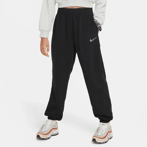 Nike Sportswear Older Kids' (Girls') Dri-FIT Loose Fleece Joggers - Black - Polyester