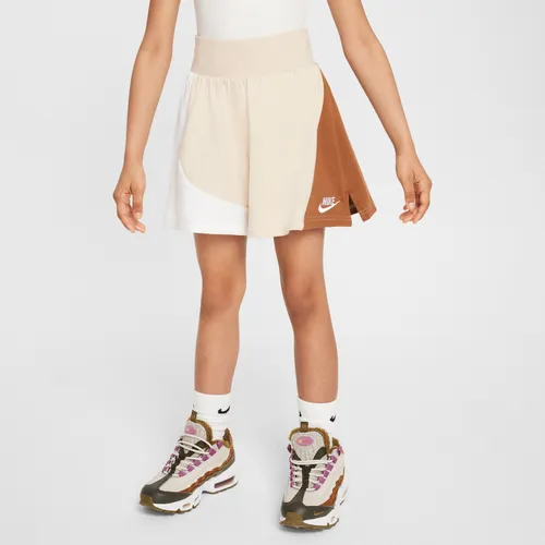 Nike Sportswear Older Kids' (Girls') Jersey Shorts - Brown - Cotton