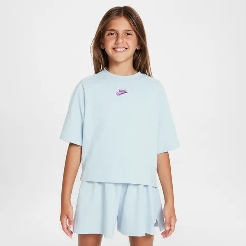 Nike Sportswear Older Kids' (Girls') Short-Sleeve Top - Blue
