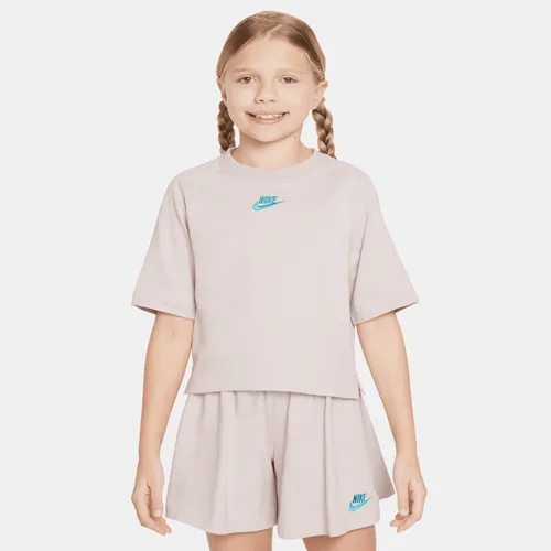 Nike Sportswear Older Kids' (Girls') Short-Sleeve Top - Purple