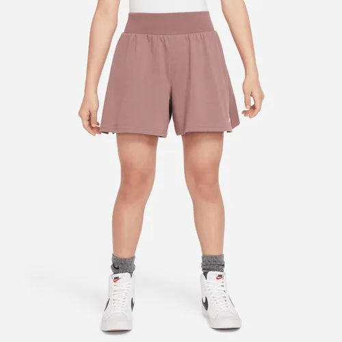 Nike Sportswear Older Kids' (Girls') Shorts - Purple - Cotton
