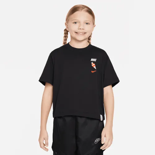 Nike Sportswear Older Kids' (Girls') T-Shirt - Black - Cotton