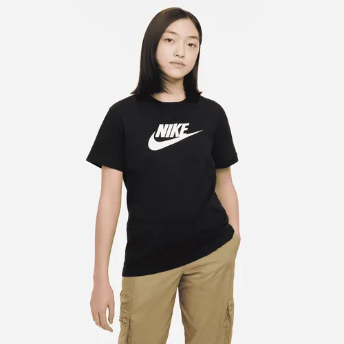 Nike Sportswear Older Kids' (Girls') T-Shirt - Black - Cotton