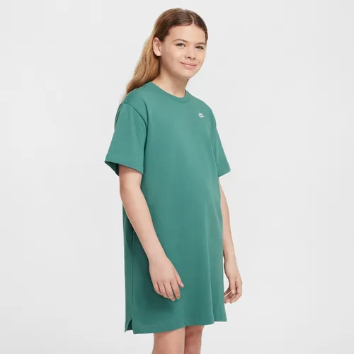 Nike Sportswear Older Kids' (Girls') T-Shirt Dress - Green - Cotton