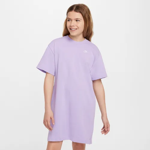 Nike Sportswear Older Kids' (Girls') T-Shirt Dress - Purple - Cotton