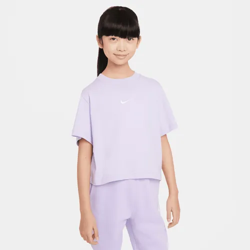Nike Sportswear Older Kids' (Girls') T-Shirt - Purple - Cotton