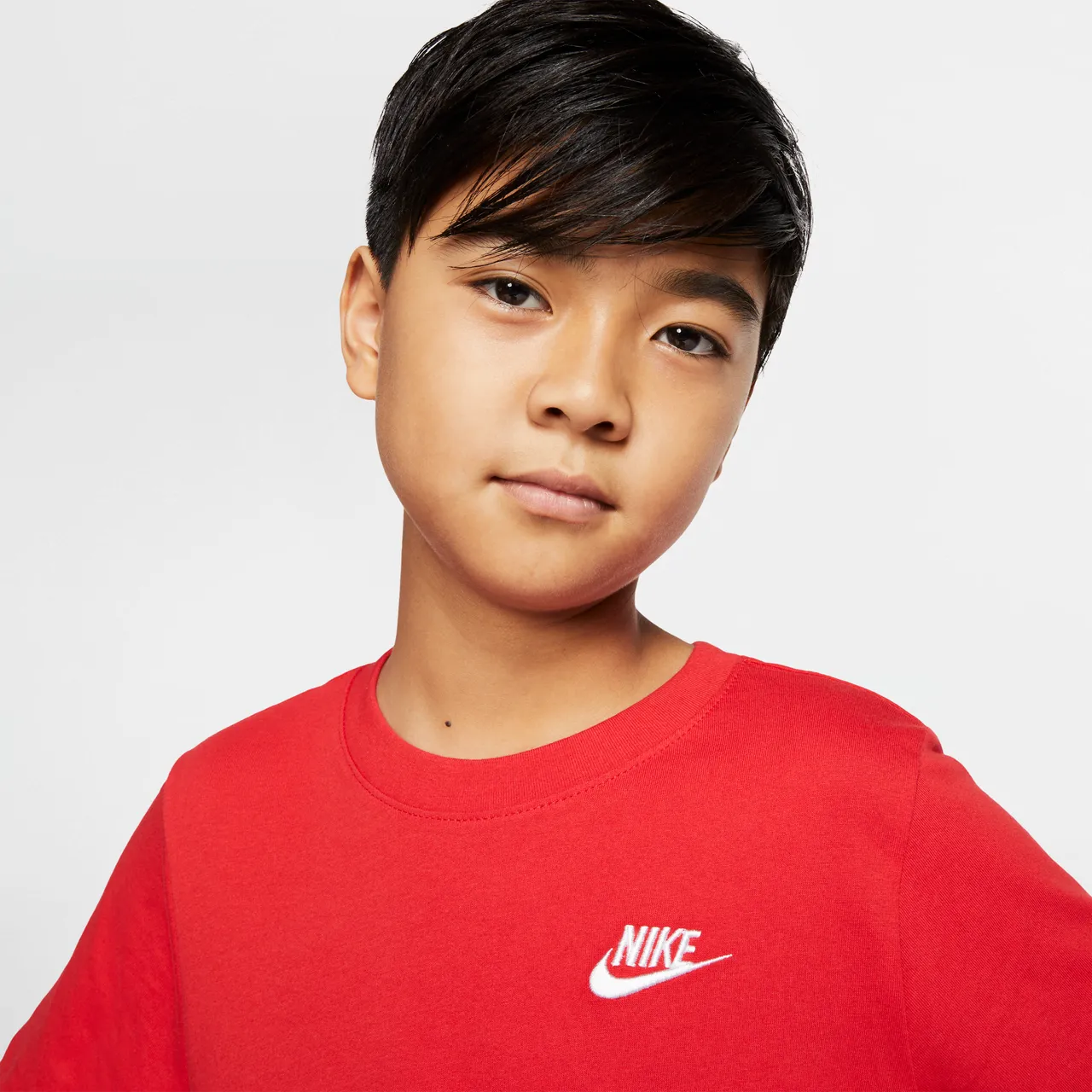 Nike Sportswear Older Kids' T-Shirt - Red - Cotton
