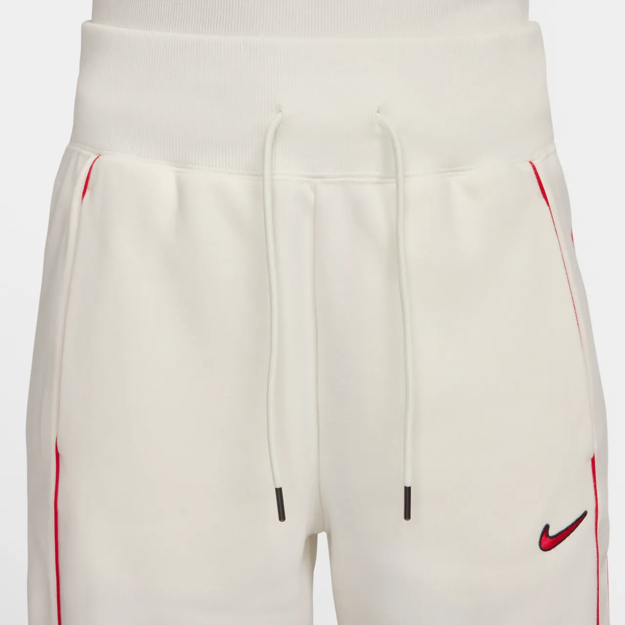 Nike Sportswear Phoenix Fleece Women's High-Waisted Open-Hem Tracksuit Bottoms - White - Polyester