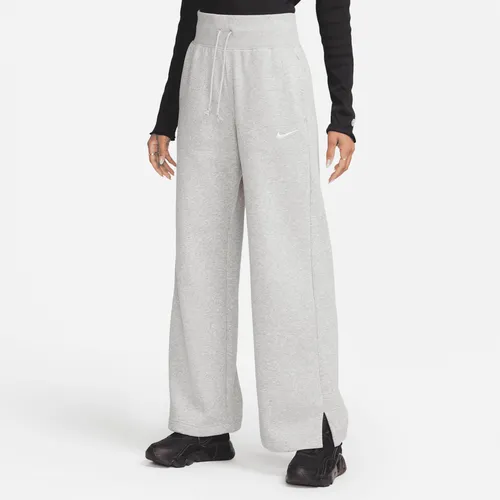 Nike Sportswear Phoenix Fleece Women's High-Waisted Wide-Leg Tracksuit Bottoms - Grey - Polyester