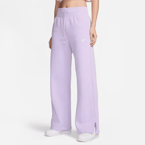 Nike Sportswear Phoenix Fleece Women's High-Waisted Wide-Leg Tracksuit Bottoms - Purple - Polyester