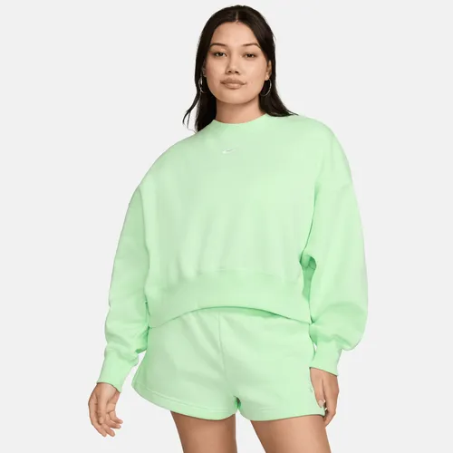 Nike Sportswear Phoenix Fleece Women's Over-Oversized Crew-Neck Sweatshirt - Green - Polyester
