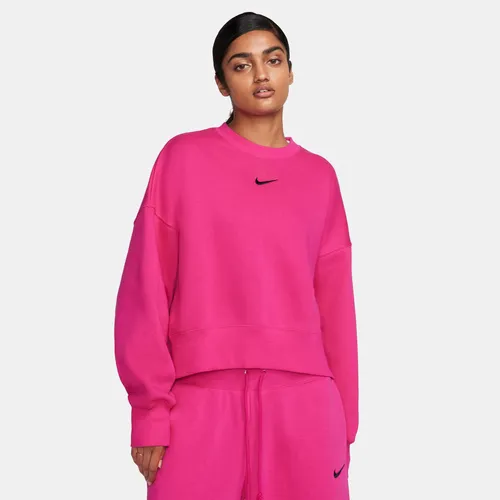 Nike Sportswear Phoenix Fleece Women's Over-Oversized Crew-Neck Sweatshirt - Pink - Polyester