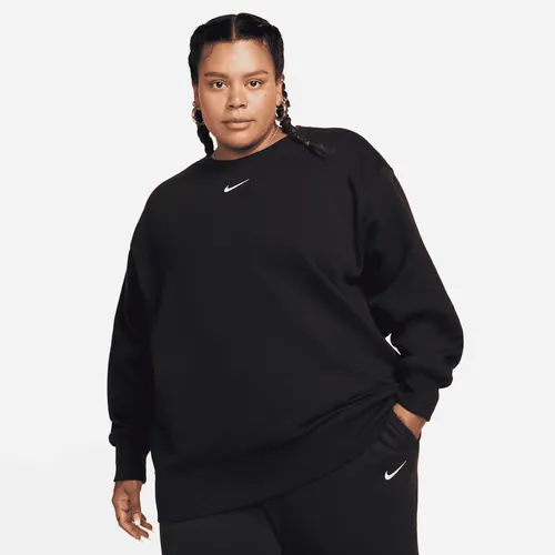 Nike Sportswear Phoenix Fleece Women's Oversized Crew-Neck Sweatshirt - Black - Polyester