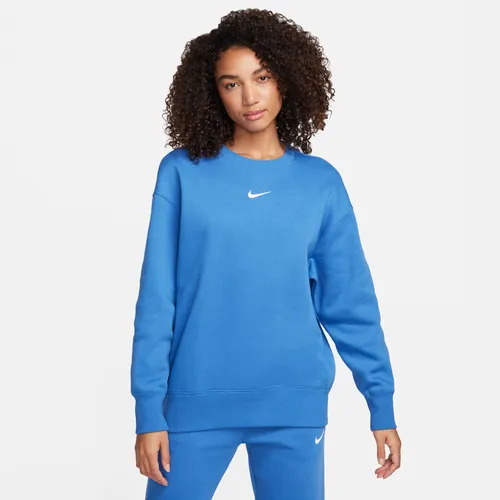 Nike Sportswear Phoenix Fleece Women's Oversized Crew-neck Sweatshirt - Blue - Polyester