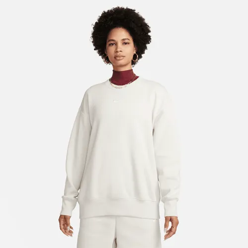 Nike Sportswear Phoenix Fleece Women's Oversized Crew-neck Sweatshirt - Brown - Polyester