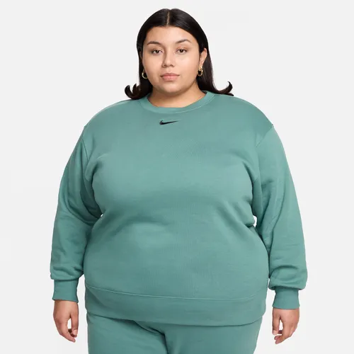 Nike Sportswear Phoenix Fleece Women's Oversized Crew-Neck Sweatshirt - Green - Polyester