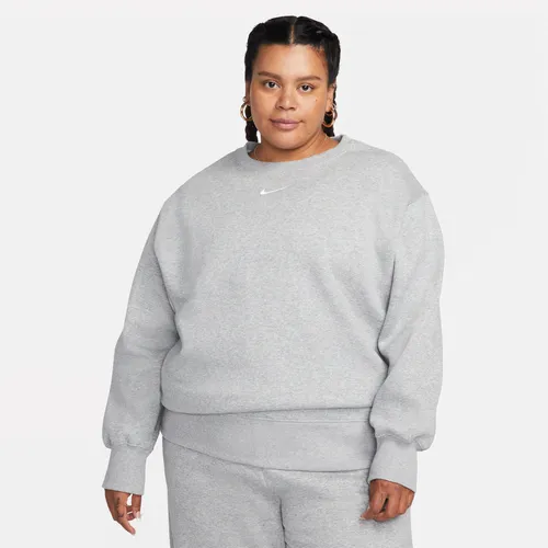Nike Sportswear Phoenix Fleece Women's Oversized Crew-Neck Sweatshirt - Grey - Polyester