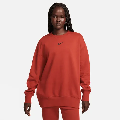 Nike Sportswear Phoenix Fleece Women's Oversized Crew-neck Sweatshirt - Orange - Polyester