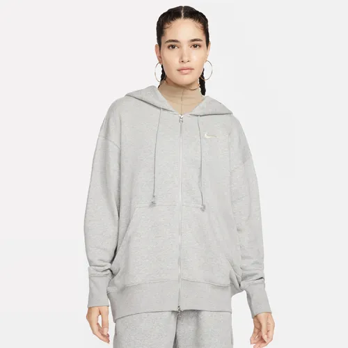 Nike Sportswear Phoenix Fleece Women's Oversized Full-Zip Hoodie - Grey - Cotton