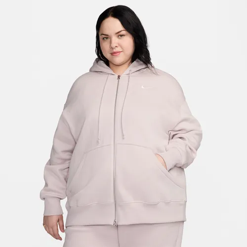 Nike Sportswear Phoenix Fleece Women's Oversized Full-Zip Hoodie - Purple - Cotton