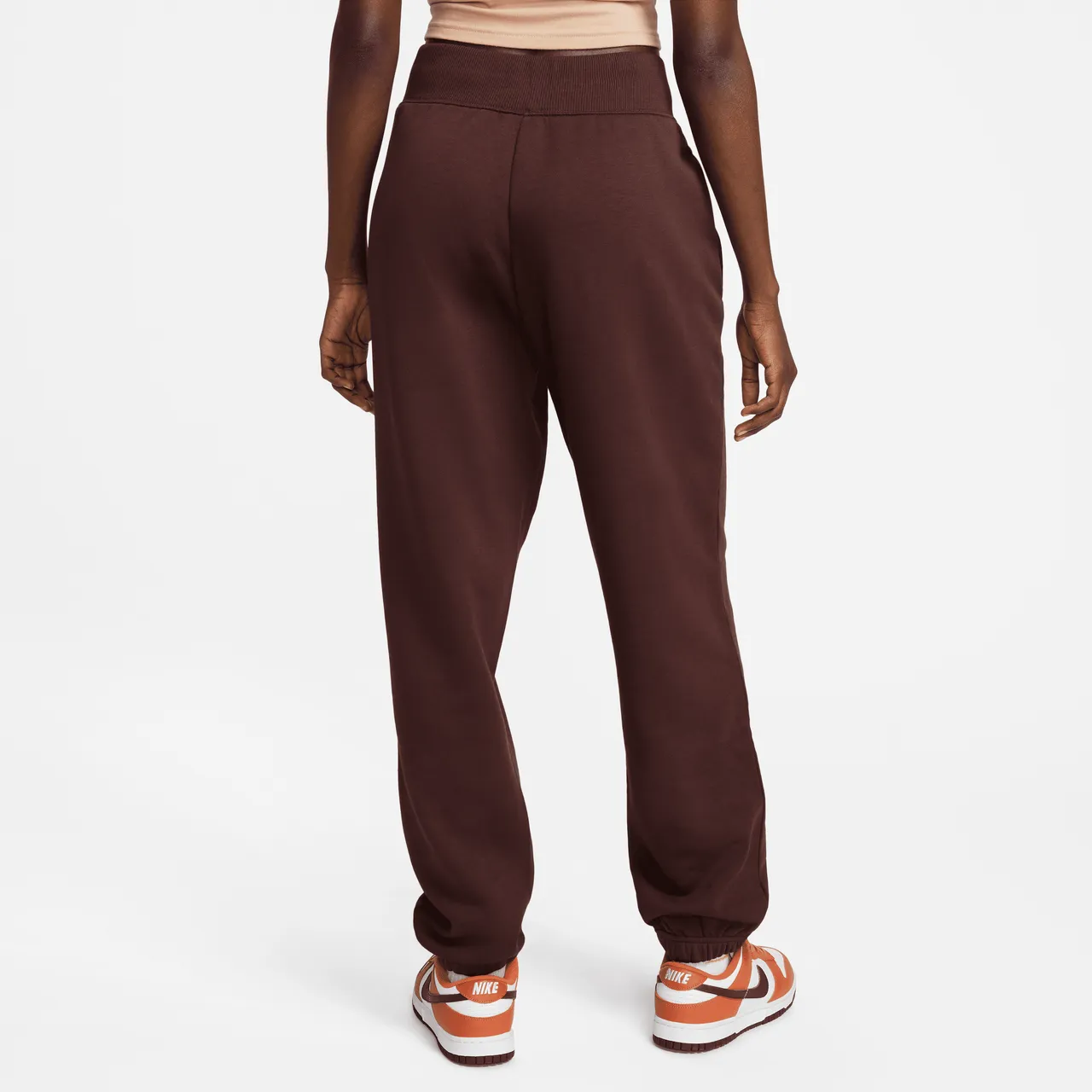 Nike Sportswear Phoenix Fleece Women's Oversized High-Waisted Trousers - Brown - Polyester