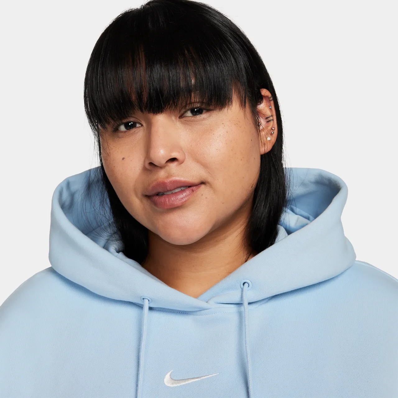 Nike Sportswear Phoenix Fleece Women's Oversized Pullover Hoodie - Blue - Cotton