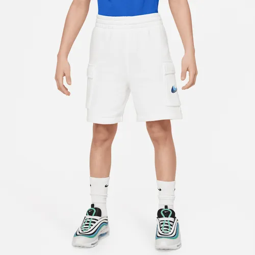 Nike Sportswear Standard Issue Older Kids' (Boys') Fleece Shorts - White - Cotton