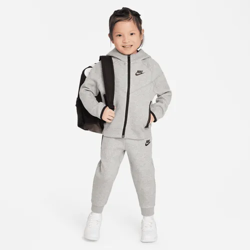 Nike Sportswear Tech Fleece Full-Zip Set Toddler 2-Piece Hoodie Set - Grey - Polyester